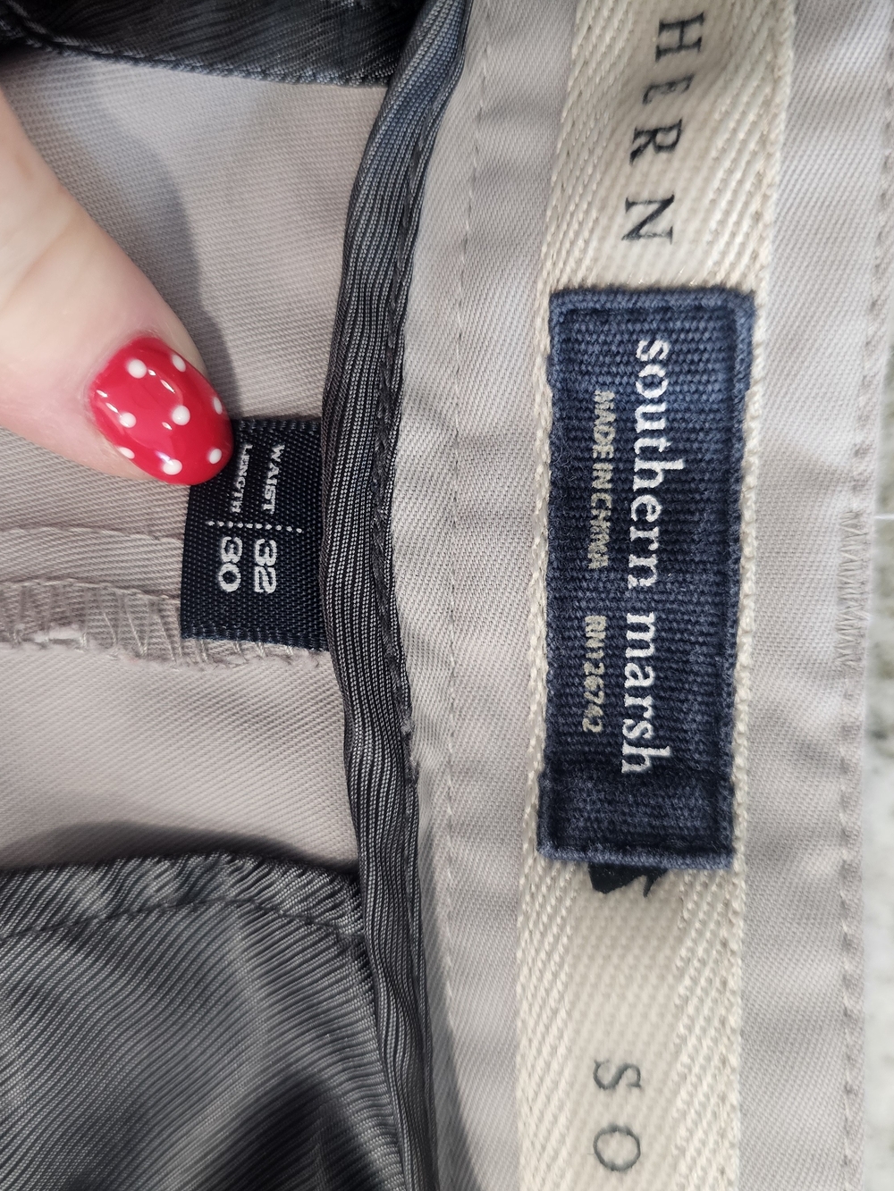 Southern Marsh Light Gray Men's Chinos Size 32x30 - Picture 7 of 7